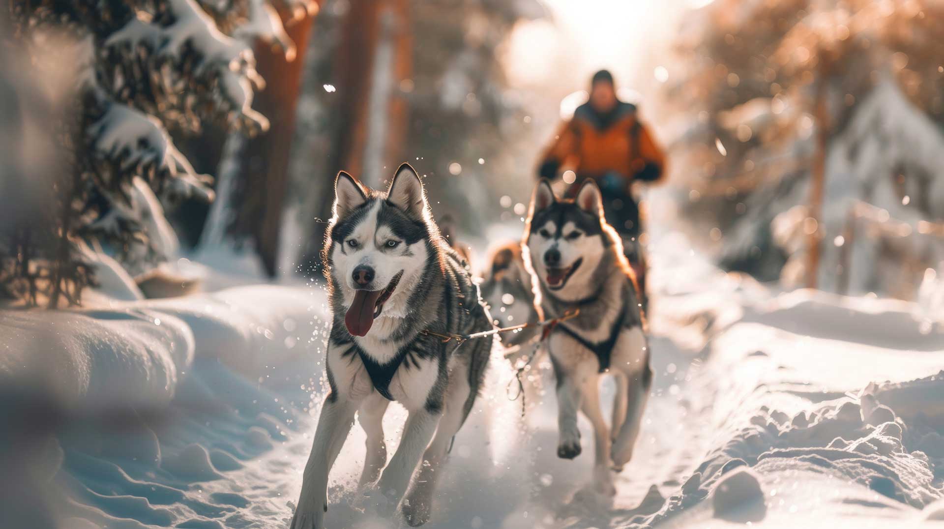 Dog sledding in Finnish Lapland